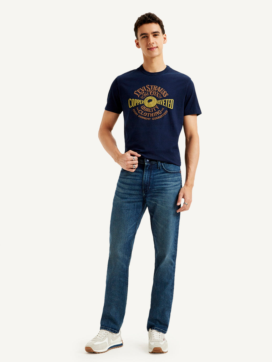 Men's 511 Dark Blue Slim Fit Mid Rise Jeans