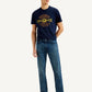 Men's 511 Dark Blue Slim Fit Mid Rise Jeans - Front View