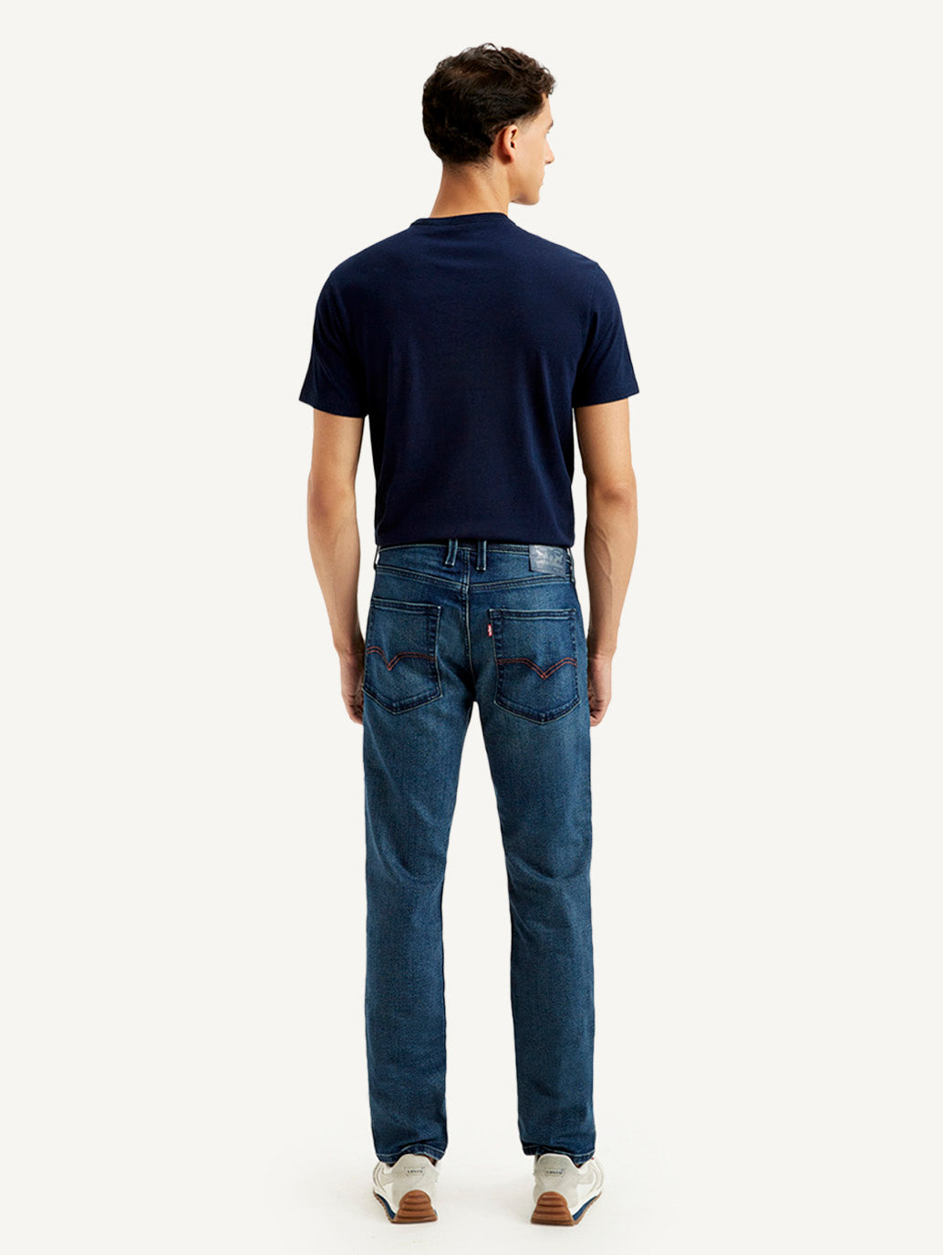 Men's 511 Dark Blue Slim Fit Mid Rise Jeans - Back View
