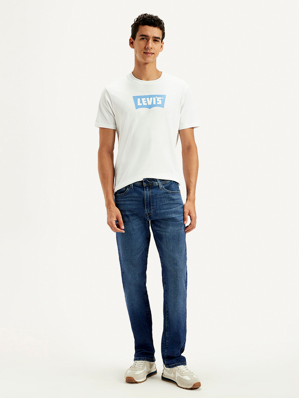 Men's 513 Blue Slim Straight Fit Mid Rise Jeans - b8690850-b100-4804-870c-6bf6fdfd37c5 View