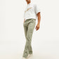Men's Green Authentic Straight Fit Chino Pants - Elevated View