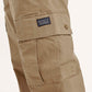 Men's Brown Loose Fit Cargo Trousers - Detail View
