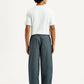 Men's Blue Loose Fit Mid Rise Joggers - Back View