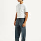 Men's Blue Loose Fit Mid Rise Joggers - Side View