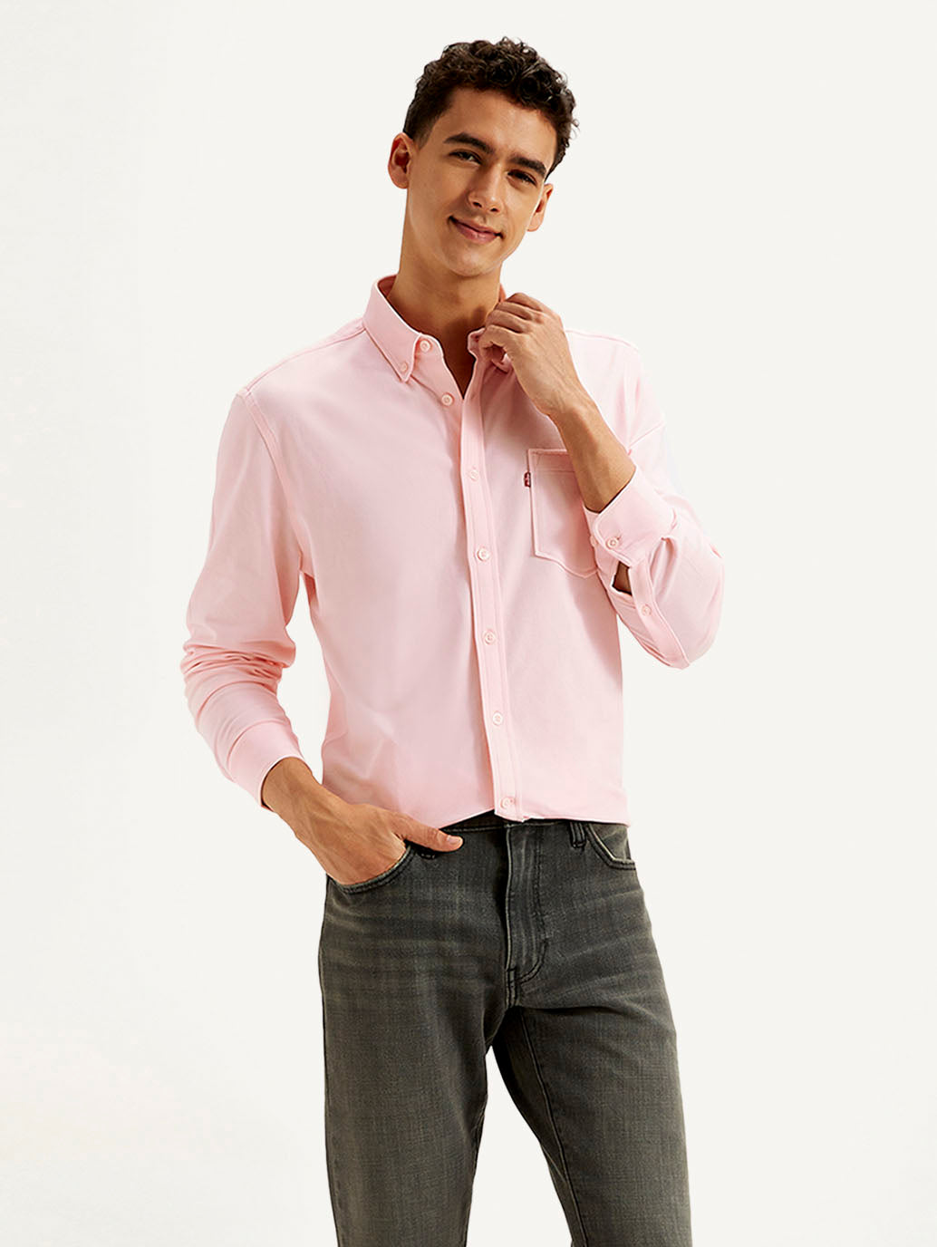 Men's Solid Slim Fit Shirt - Styleshot View