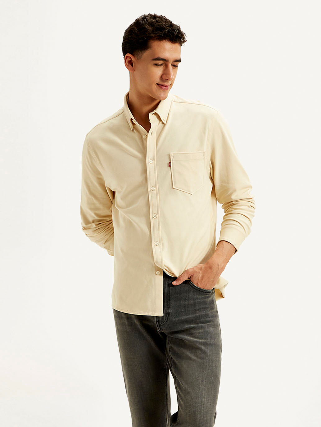 Men's Solid Slim Fit Shirt - Styleshot View