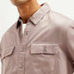 Men's Solid Slim Fit Shirt - Detail View