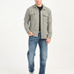 Men's Checkered Beige Slim Fit Camp Shirt - 6 View