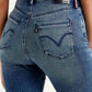 Women's Redloop Blue Ribcage Bell Bottom Wide Leg Fit High Rise Jeans - Detail View