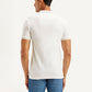 Men's Solid Slim Fit Polo T-shirt - Back View