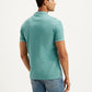 Men's Solid Slim Fit Polo T-shirt - Back View
