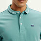 Men's Solid Slim Fit Polo T-shirt - Detail View