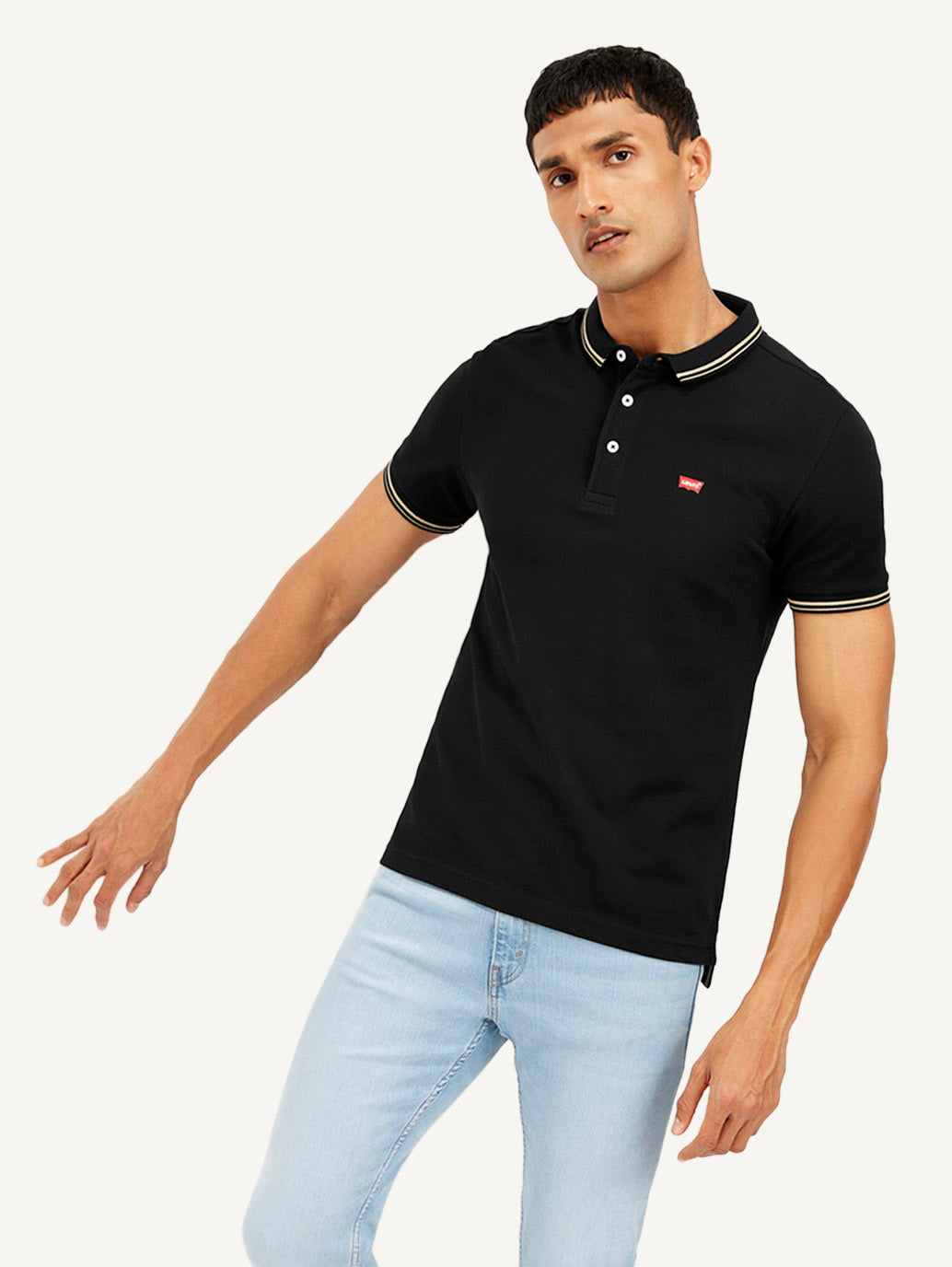 Men's Solid Slim Fit Polo T-shirt - Styleshot View