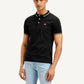 Men's Solid Slim Fit Polo T-shirt - Front View