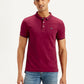Men's Solid Slim Fit Polo T-shirt - Front View