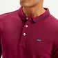 Men's Solid Slim Fit Polo T-shirt - Detail View