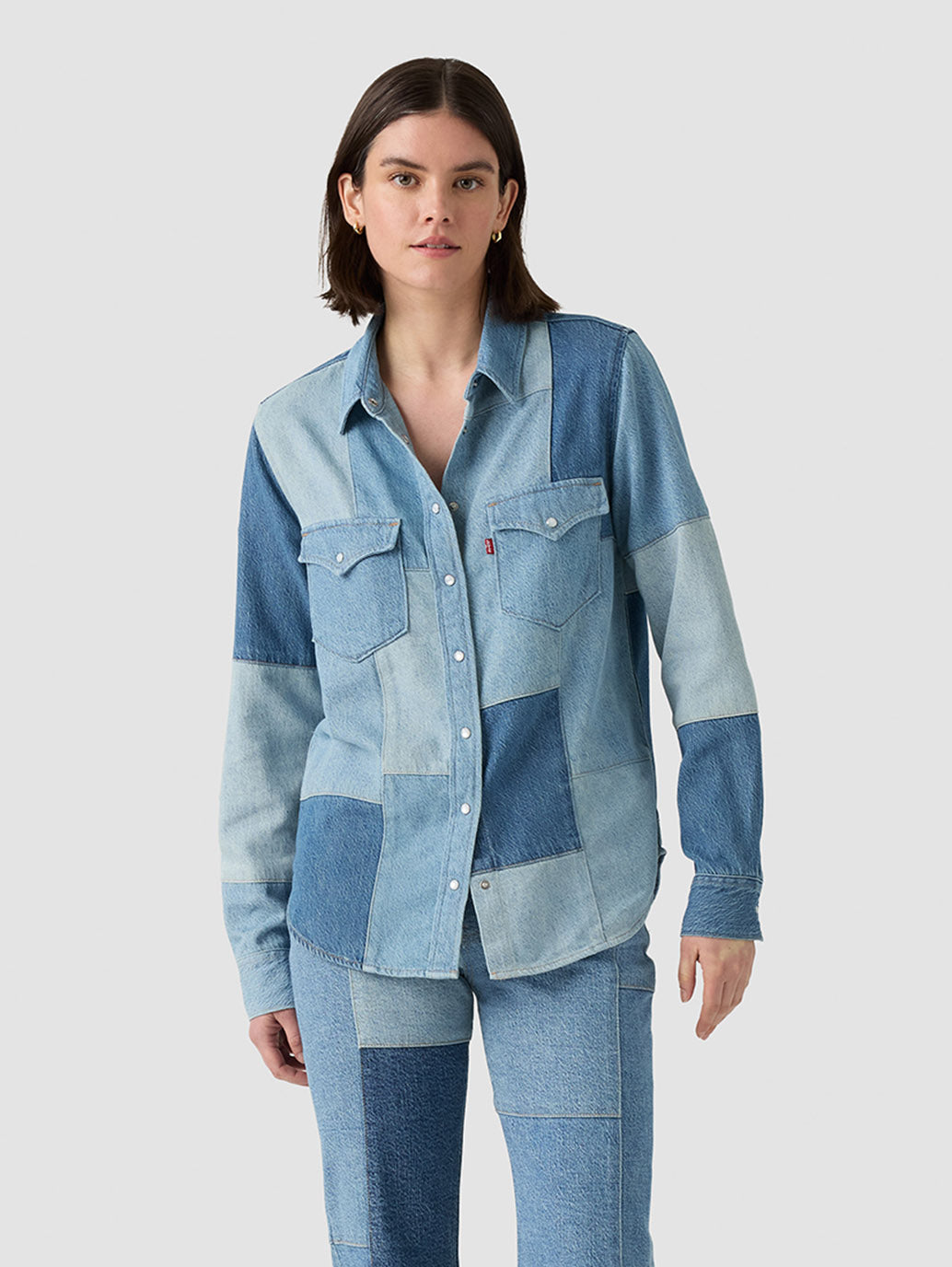 Women's Patchwork Iconic Western Denim Shirt