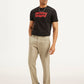 Men's Beige Authentic Straight Fit Linen Chino Pants - Styleshot View