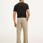 Men's Beige Authentic Straight Fit Linen Chino Pants - Back View