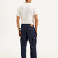 Men's Navy Blue Straight Fit Mid Rise Cargo Jeans - back View