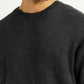 Men's Textured Black Loose Fit T-Shirt - Detail View