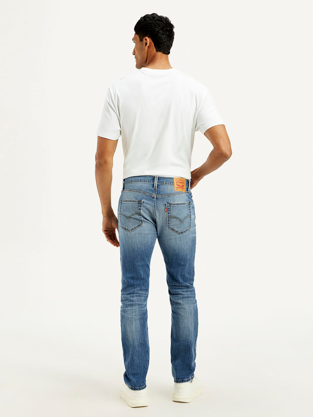 Men's 511 Light Blue Slim Fit Mid Rise Jeans - Back View