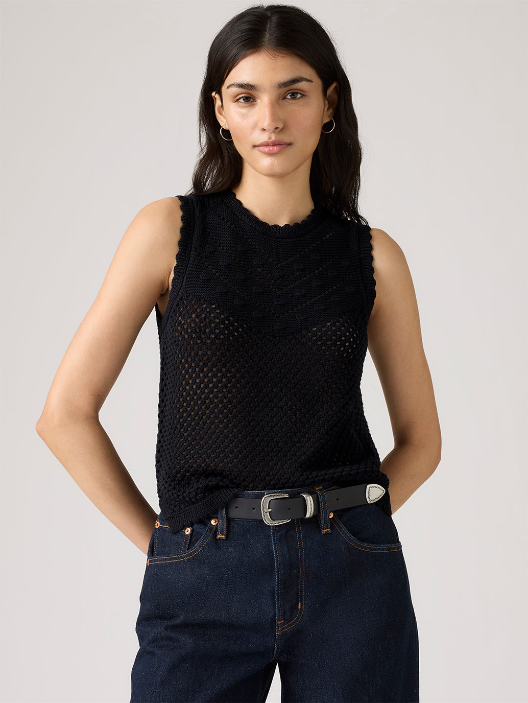 Women's Adrienne Crochet Tank Top - b937c464-affb-4bd4-846e-c8d651df4b12 View