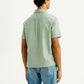 Men's Solid Overdyed Mint Relaxed Fit Resort Collar Shirt - Back View