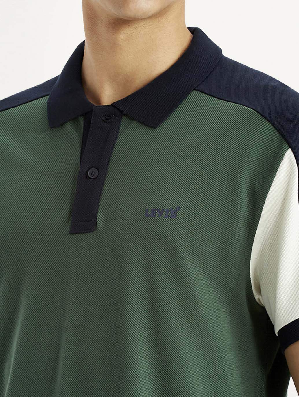 Men's Colorblock Multi Color Slim Fit Polo T-shirt - Detail View