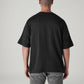 Men's Solid Loose Fit Jersey T-Shirt - Back View