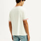 Men's Typography Off White Crew Neck T-shirt - Back View