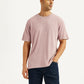 Men's Overdyed Solid Mauve Crew Neck T-shirt - Styleshot View