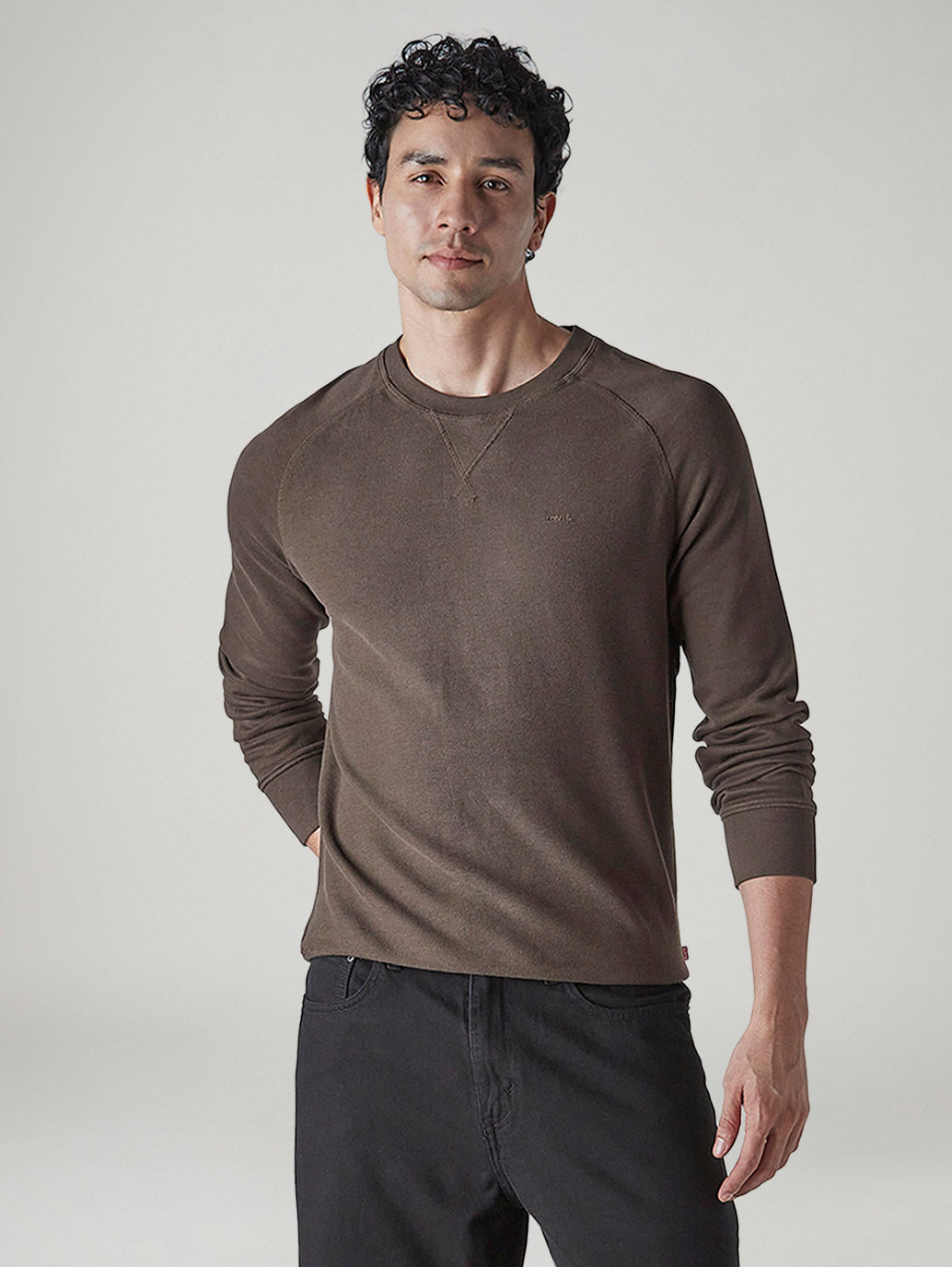 Men's Solid Regular Fit Waffle T-Shirt