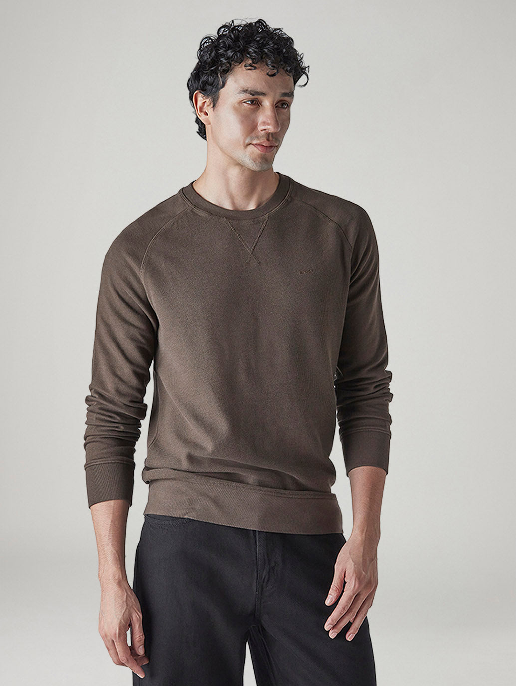 Men's Solid Regular Fit Waffle T-Shirt - Side View