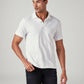 Men's Solid Slim Fit Textured Polo T-Shirt - Front View