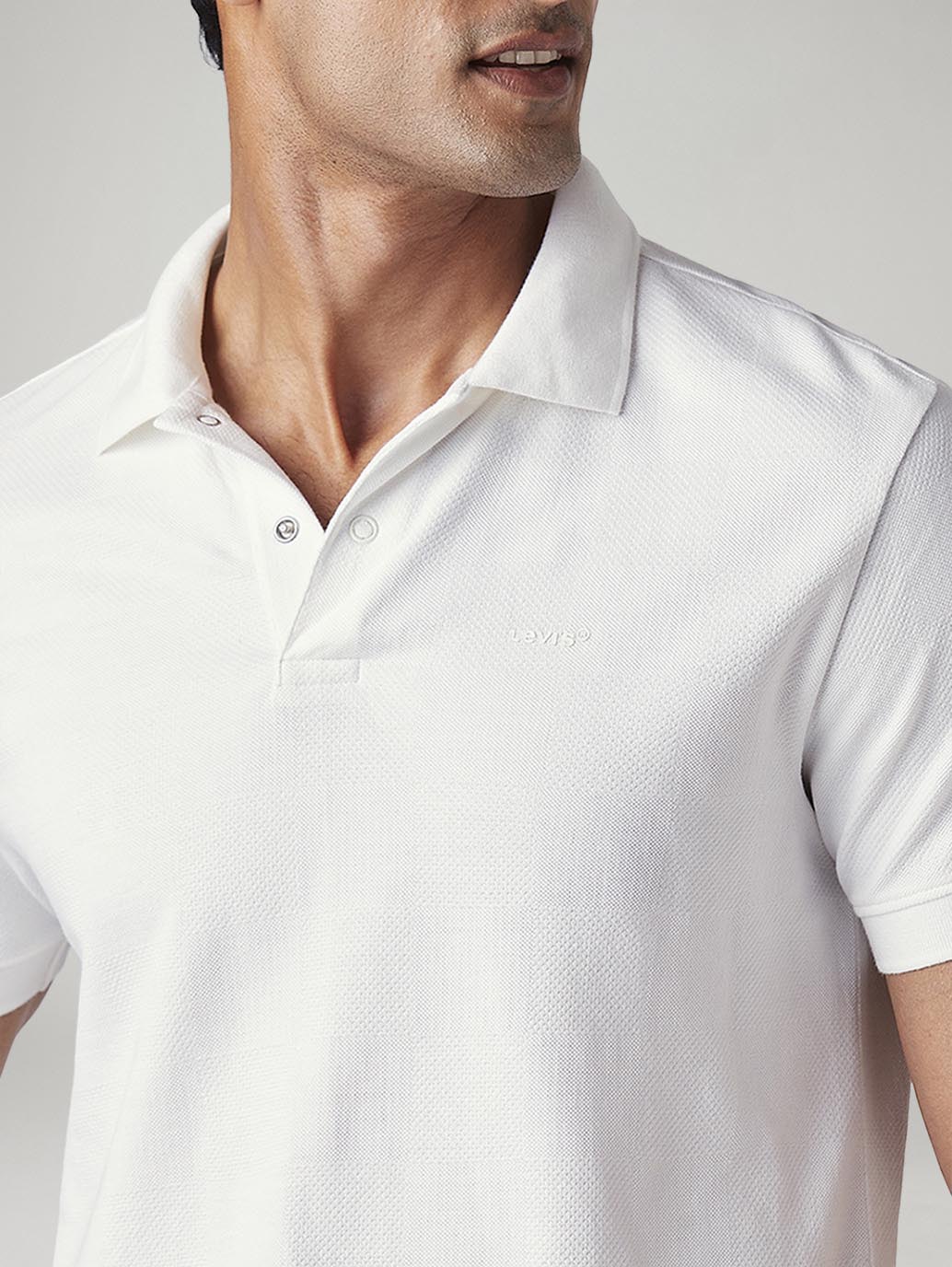 Men's Solid Slim Fit Textured Polo T-Shirt - 20 View