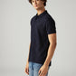 Men's Solid Slim Fit Textured T-Shirt - Side View