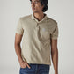 Men's Solid Beige Polo T-shirt - Styleshot View