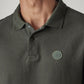 Men's Solid Regular Fit Polo T-shirt - Detail View