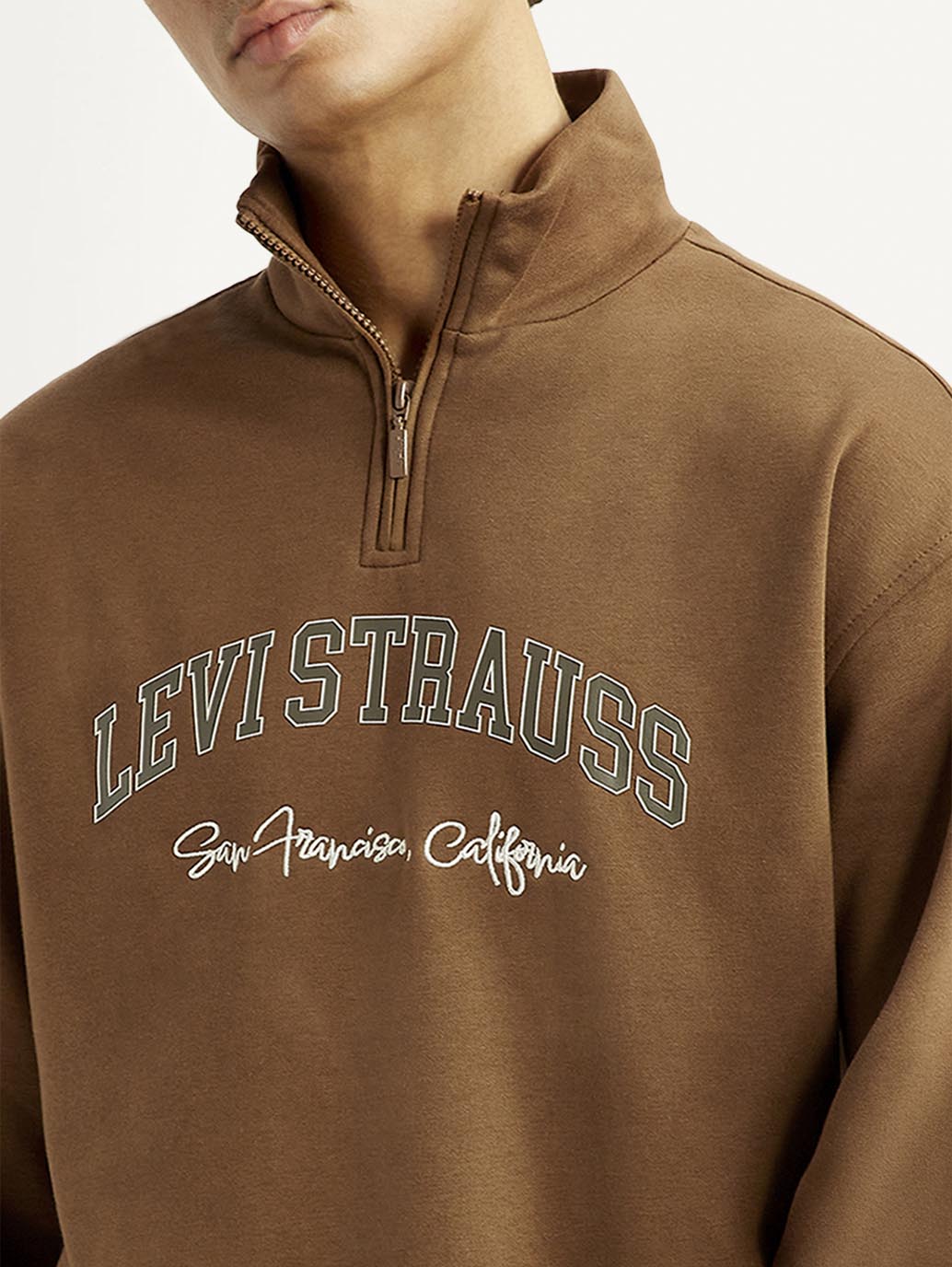 Men's Typography Regular Fit Sweatshirt - Detail View