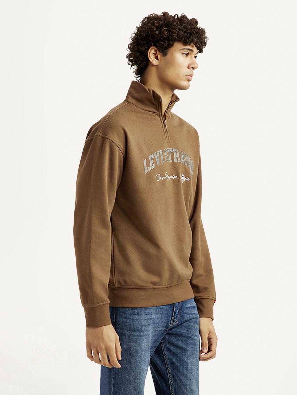 Men's Typography Regular Fit Sweatshirt - Side View