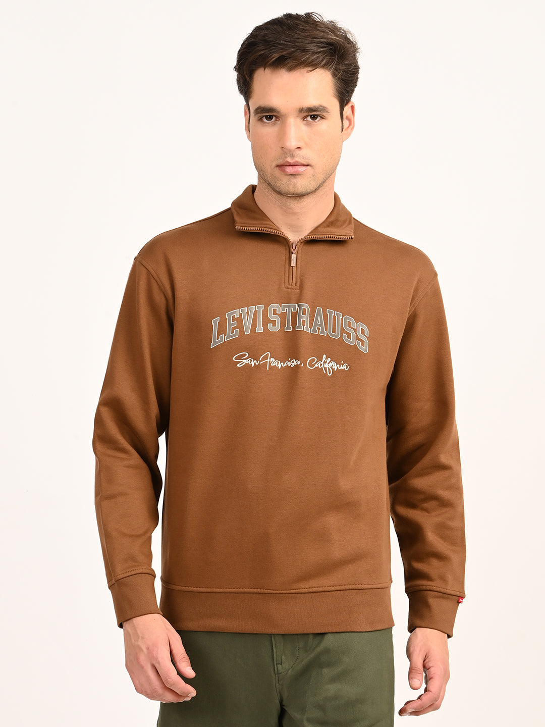 Men's Typography Regular Fit Sweatshirt - front View