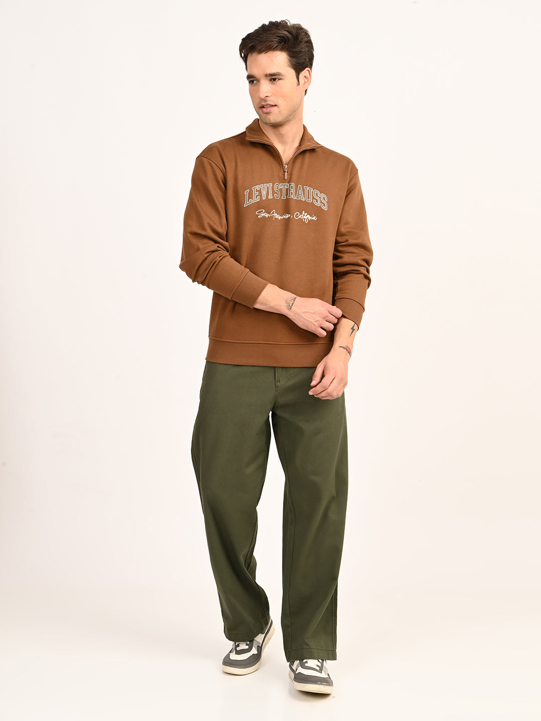 Men's Typography Regular Fit Sweatshirt - 6 View