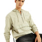 Men's Brand Logo Beige Hooded Sweatshirt - Elevated View
