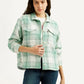 Women's Plaid Green Slim Fit Shirt - Styleshot View