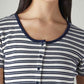 Women's Striped Slim Fit Top - Detail View