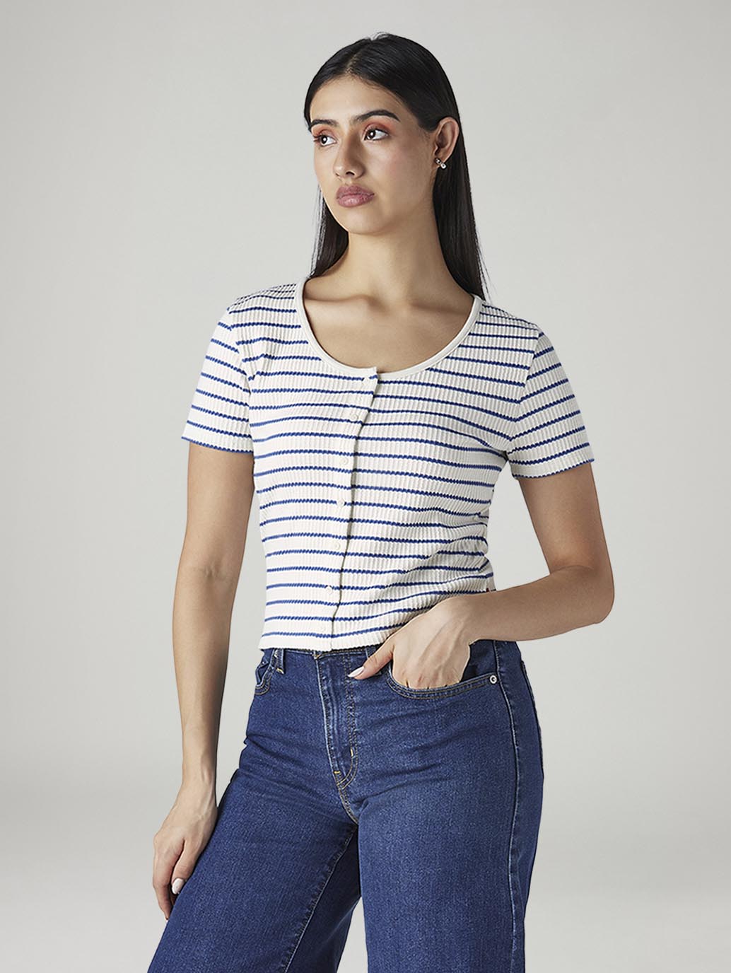 Women's Striped Slim Fit Top