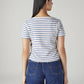 Women's Striped Slim Fit Top - Back View