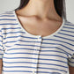 Women's Striped Slim Fit Top - Detail View