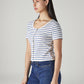 Women's Striped Slim Fit Top - Side View
